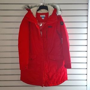 Columbia Red womens coat omni heat Large